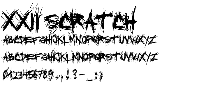 XXII SCRATCH font